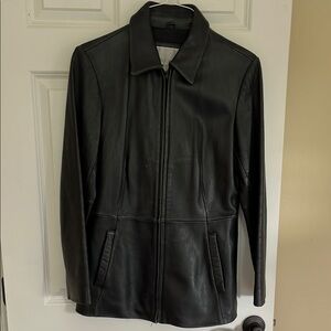 Ladies Vintage Black Leather Jacket